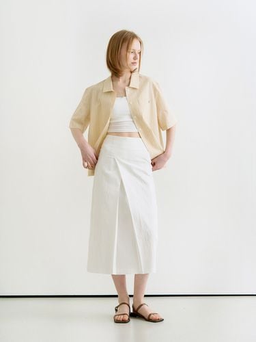 Das Fake Slit Long Skirt _White - ADAUL - Modalova