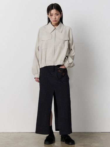 Woman) Linen-Blend Sand Blouson _ OTML - MMIC - Modalova