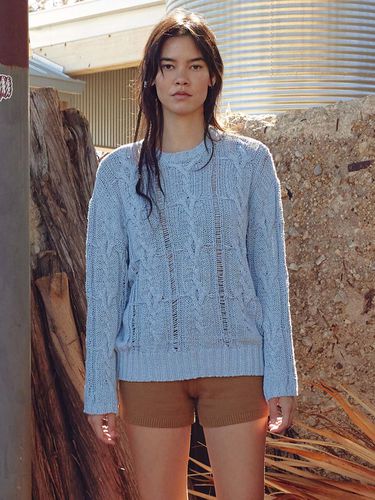 Mesh Sweater_Sky Blue - RAIVE - Modalova