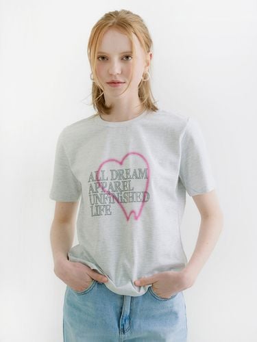 Love Dream T-shirt _White Melange - ADAUL - Modalova