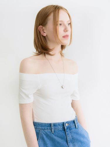 Boatneck Half T-shirt _White - ADAUL - Modalova