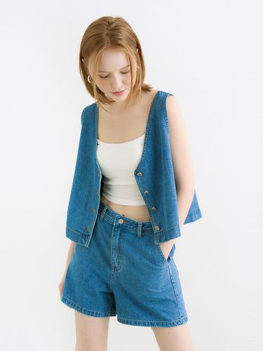 Kling Denim Reversible Button Vest _Blue - ADAUL - Modalova