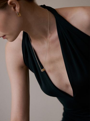 Long Multi Double Square Necklace - THE PART OF - Modalova