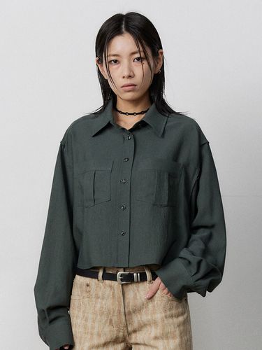 Woman) Cropped Spread Shirt _ - MMIC - Modalova