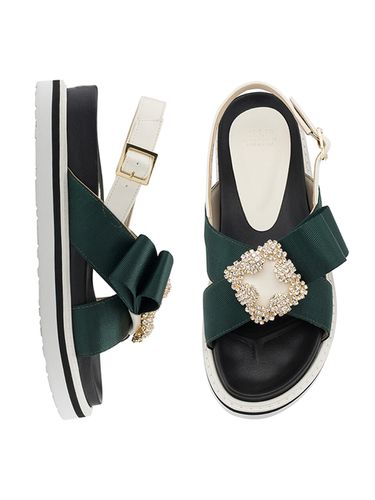 Malou Newtro Jewelled Strap Sandal_Green - CLLIB - Modalova