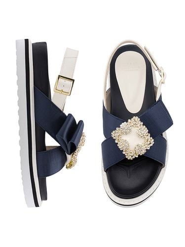 Malou Newtro Jewelled Strap Sandal_Navy - CLLIB - Modalova