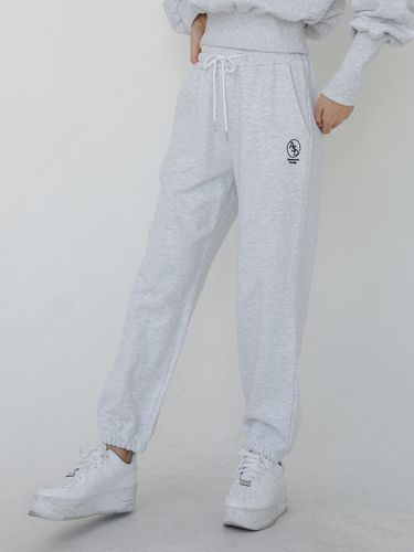 Womens Signature Embroidery Jogger Sweatpants_Gray - Awesomestudio - Modalova