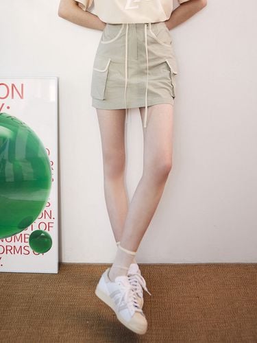 Line Color Block Cargo Mini Skirt _ - CITYBREEZE - Modalova