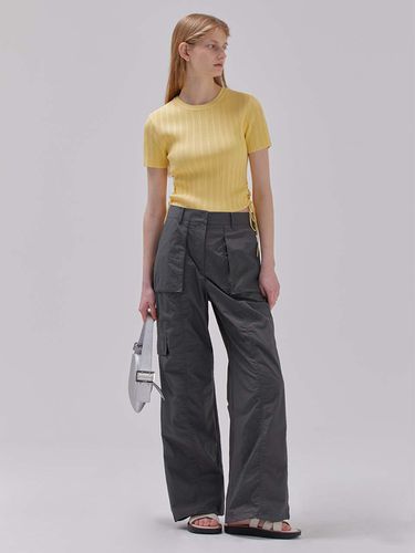 Nylon Shirring Pants_Dark Gray - RAIVE - Modalova