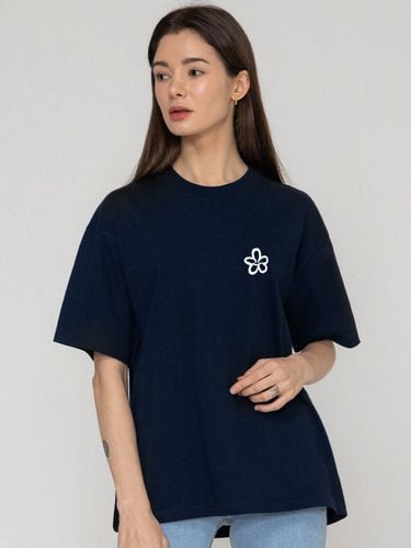 Small Spary Flower Smile T-shirt [Navy] - GRAVER - Modalova