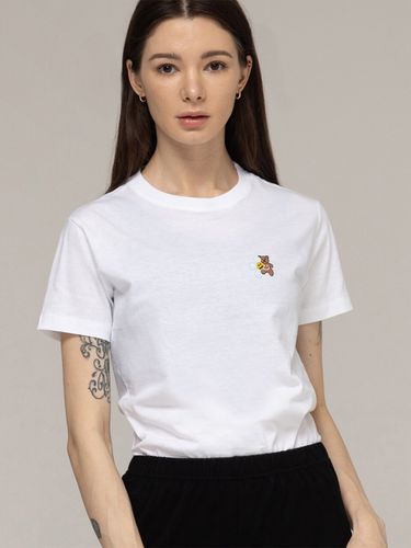 Flower Bear Embroidery Slim T-Shirt [] - GRAVER - Modalova