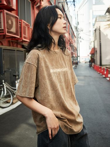 Snow Washing Logo Overfit T-Shirt _ 4 Colors - MINIMAL PROJECT - Modalova