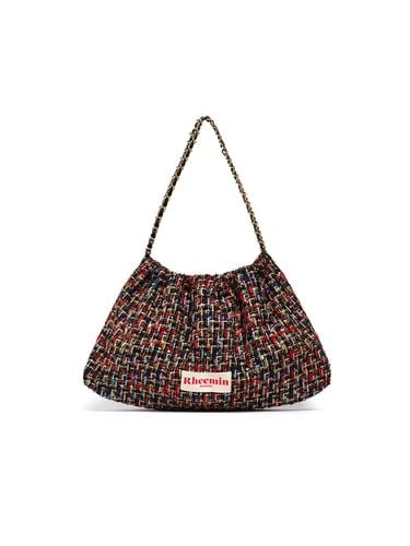 Tweed Muffy Wide Chain Bag_Black - RHEEMIN - Modalova