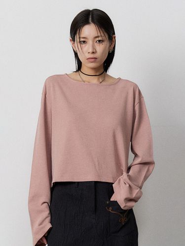 Woman) Lofi Boat-Neck Long-Sleeve Tee _Dusty Pink - MMIC - Modalova