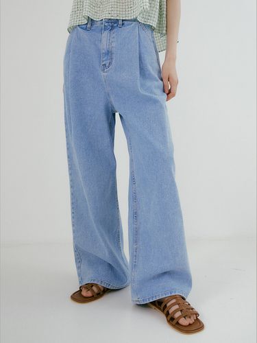 TIR Pin-Tuck Detail Wide Leg Jeans - REORG - Modalova