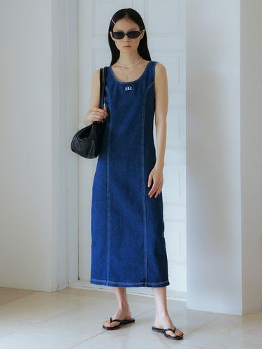 TIR Denim Sleeveless Maxi Dress - REORG - Modalova