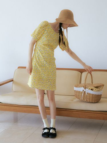 TIR Flower Puff-sleeve Dress - REORG - Modalova