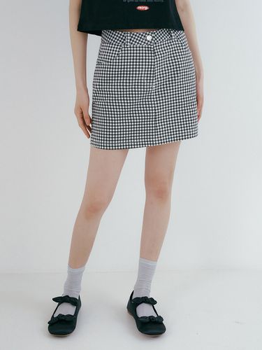 TIR Button Check-print Mini Skirt - REORG - Modalova