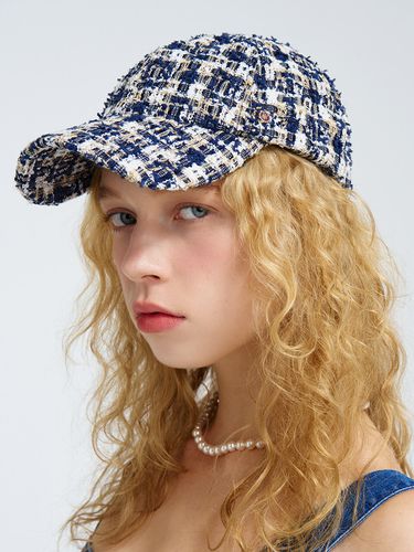 Parica Tweed Ball Cap Chloe_Navy - WHITE SANDS - Modalova