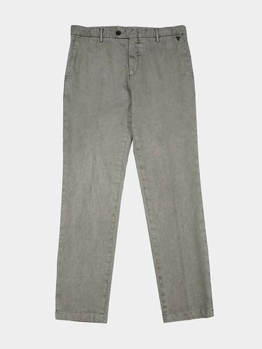 Elastic Cotton Pants - Smoke - birbante - Modalova