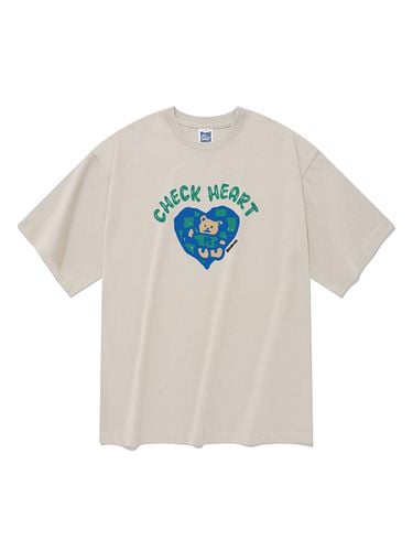 Check Heart Short Sleeve T-shirt - RADINEO - Modalova