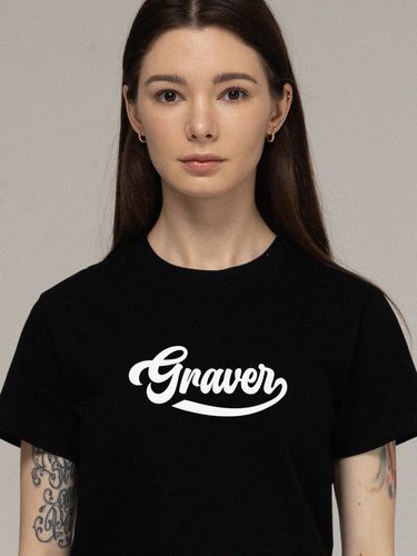 W Base Ball 2 Logo Slim T-shirt [2colors] - GRAVER - Modalova