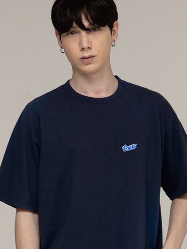 Baseball Blue Logo Embroidery T-Shirt [] - GRAVER - Modalova