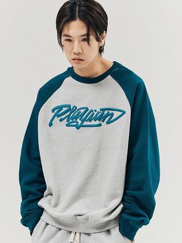 Two Tone Logo Sweatshirt_Gray / - PLAYIAN - Modalova