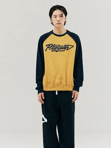 Two Tone Logo Sweatshirt_Mustard / - PLAYIAN - Modalova