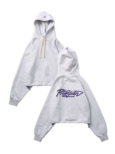 Graffiti Crop Hoodie_Gray - PLAYIAN - Modalova