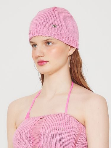 Metal Logo Knit Beanie_Pink - CRANK - Modalova