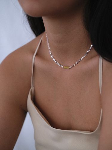 Basic Bar Necklace _ 2 Color - Another Layer - Modalova