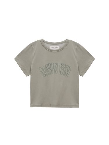 Matin Crescendo Logo Crop Top _Khaki - Matin Kim - Modalova