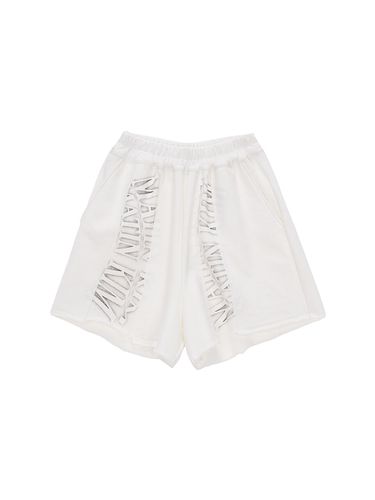 Matin Crescendo Logo Sweatshorts _White - Matin Kim - Modalova