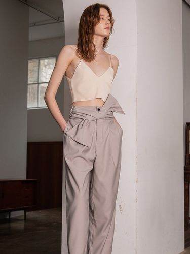 YY Big Ribbon High Waist Pants_Gray - yyiam - Modalova