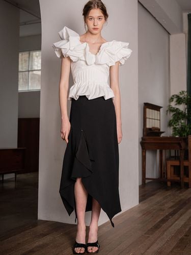 YY Black Irregular Front Skirt - yyiam - Modalova