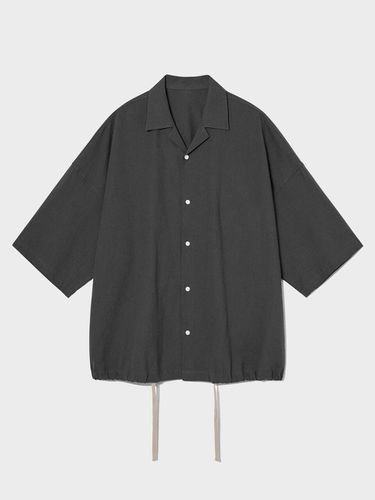 Linen Open Collar Overfit Shirt () - V2 - Modalova