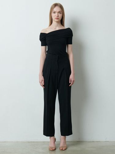 High-rise Back Banding Blocked Pants_Black - HUNCH - Modalova