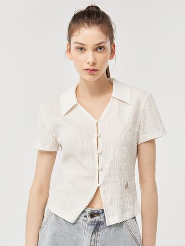 Crinkle Collar Blouse _ White - CITYBREEZE - Modalova