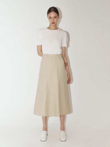 Cotton Flare Skirt_Beige - ARTID - Modalova