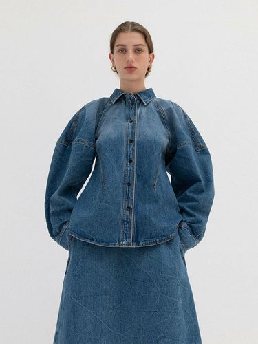 Puff-sleeve Denim Shirt - Arch The - Modalova