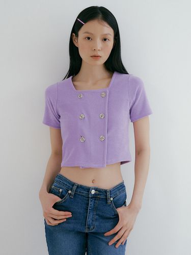 TIR Double-Buttoned Cropped T-shirt - REORG - Modalova