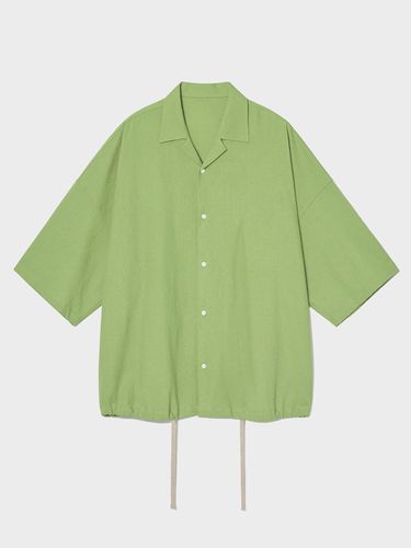 Linen Open Collar Overfit Shirt () - V2 - Modalova