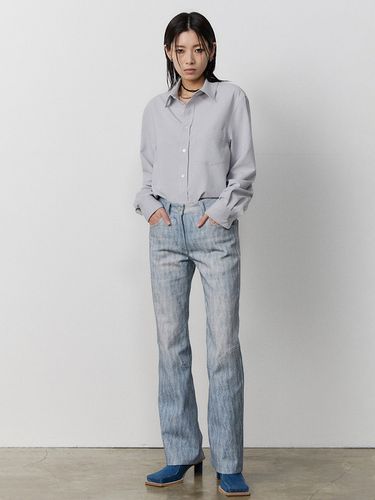 Woman) Fish Cake Bootcut Denim Jeans _ Mid.Blue - MMIC - Modalova