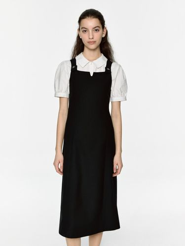 Dp Button Sleeveless Long Dress _Black - DEPOUND - Modalova