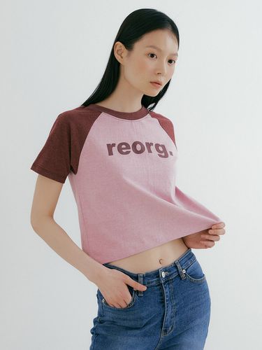 TIR Logo-print Raglan Cropped T-shirt - REORG - Modalova