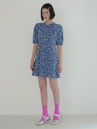 TIR Flower Jacquard Dress- Blue - REORG - Modalova