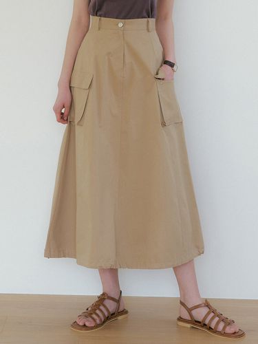 TIR Cargo Maxi Skirt- Beige - REORG - Modalova