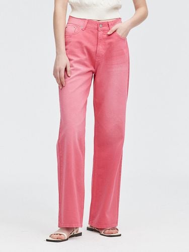 Straight Dying Color Pants_Magenta Pink - MONGDOL - Modalova