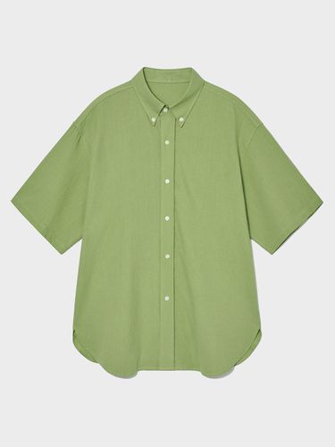 Linen Overfit Half Shirt - V2 - Modalova